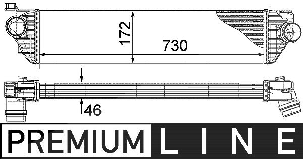 Mahle Ladeluftkühler [Hersteller-Nr. CI386000P] für Vauxhall, Nissan, Renault, Opel