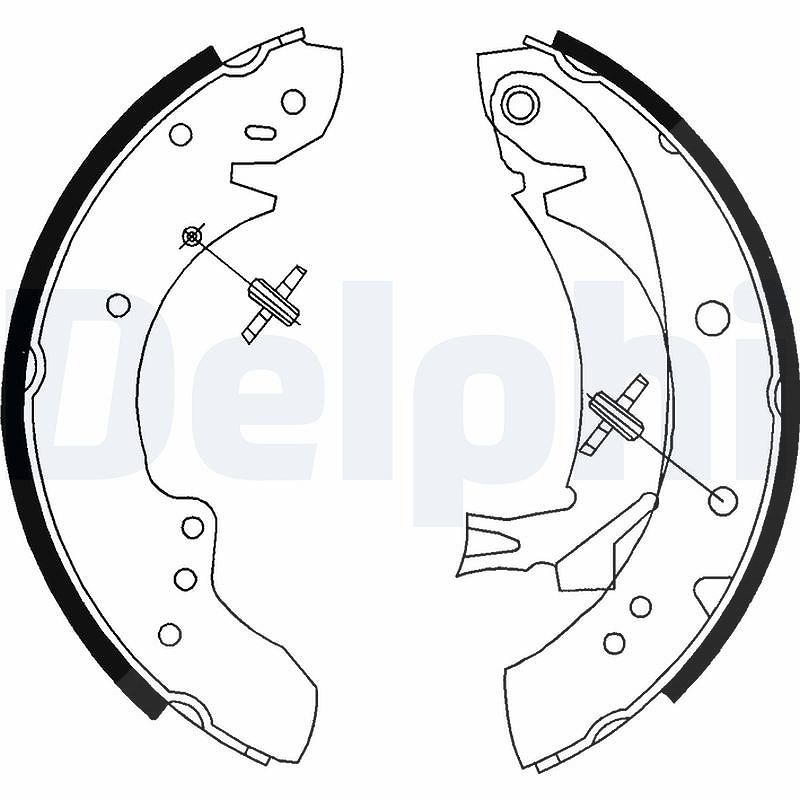 Delphi Bremsbackensatz [Hersteller-Nr. LS1712] für Fiat, Citroën, Peugeot