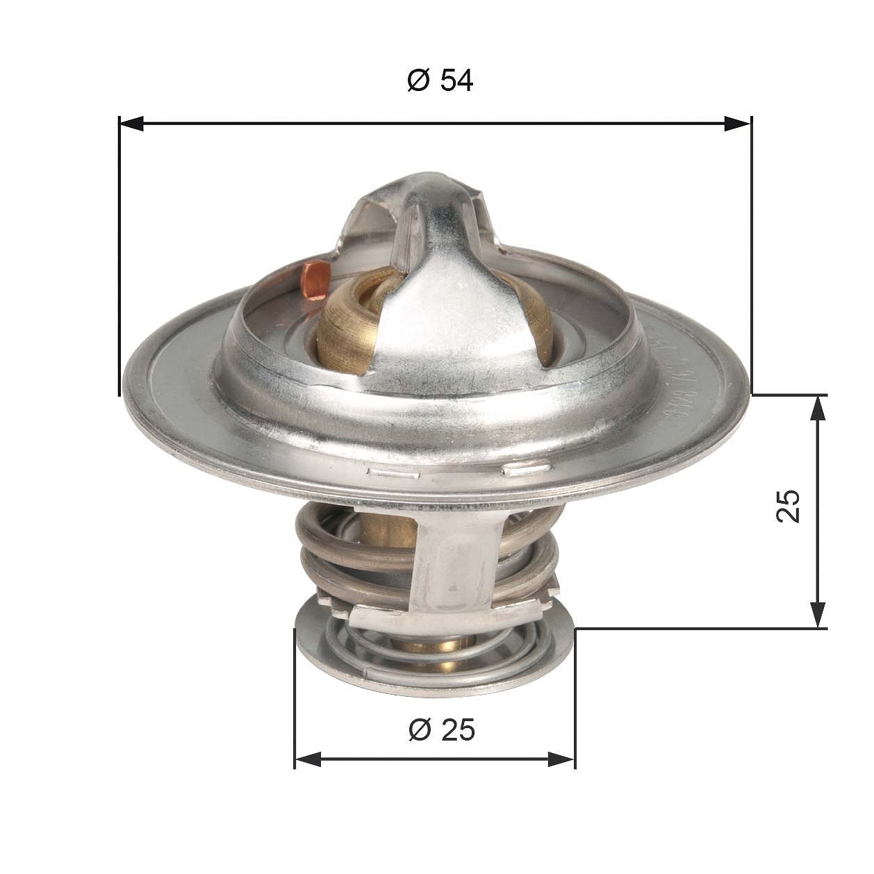 Gates Thermostat, Kühlmittel [Hersteller-Nr. TH13076G1] für Vauxhall, Opel, Renault, Renault Trucks