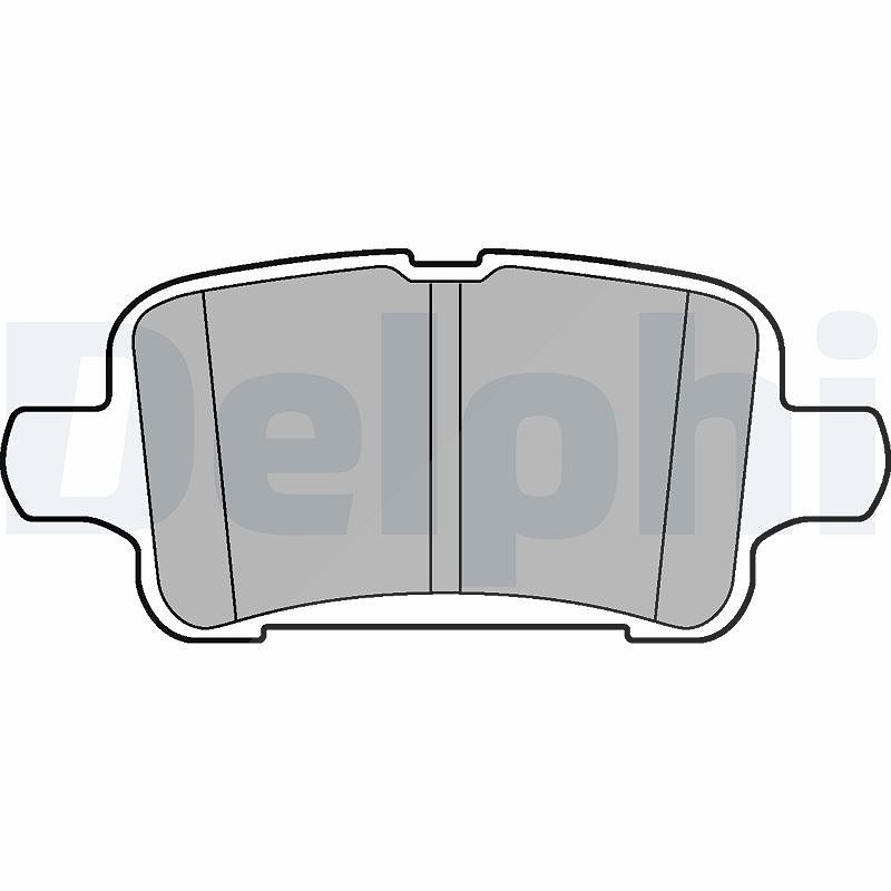 Delphi Bremsbeläge hinten (Satz) [Hersteller-Nr. LP3218] für Vauxhall, Opel