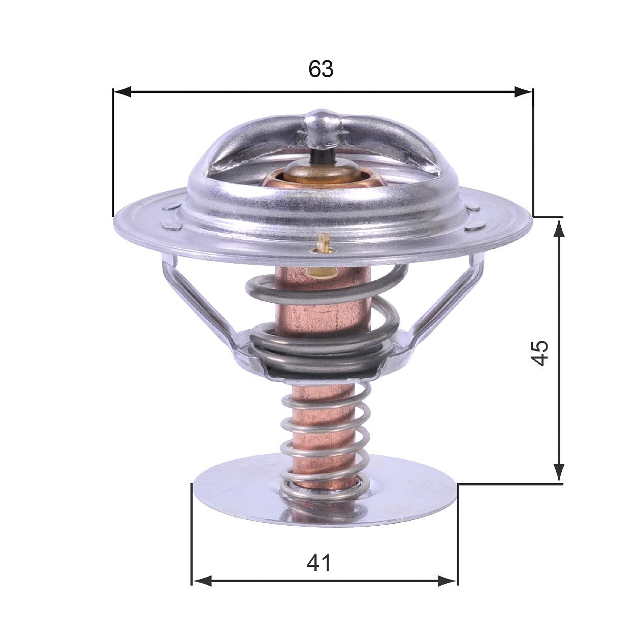Gates Thermostat, Kühlmittel [Hersteller-Nr. TH43080] für Gaz, Uaz