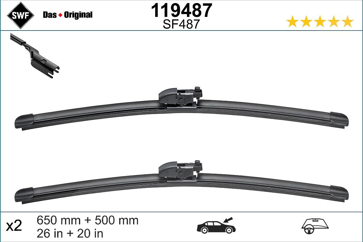 Swf Wischblatt [Hersteller-Nr. 119487] für BMW, Jaguar, Alpina