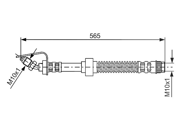 Bosch Bremsschlauch [Hersteller-Nr. 1987476906] für Vauxhall, Renault, Opel