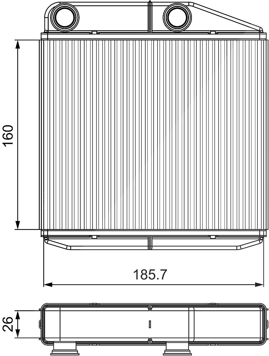 Valeo Wärmetauscher, Innenraumheizung [Hersteller-Nr. 811502] für Opel, Alfa Romeo, Vauxhall, Peugeot, Citroën, Fiat, Abarth