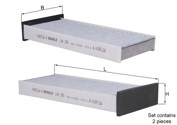 Mahle Filter, Innenraumluft [Hersteller-Nr. LAK296/S] für Mitsubishi