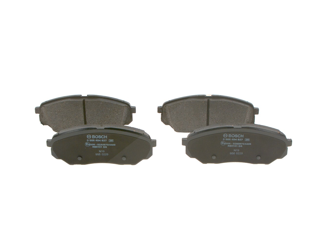 Bosch Bremsbelagsatz, Scheibenbremse [Hersteller-Nr. 0986494827] für Hyundai, Kia