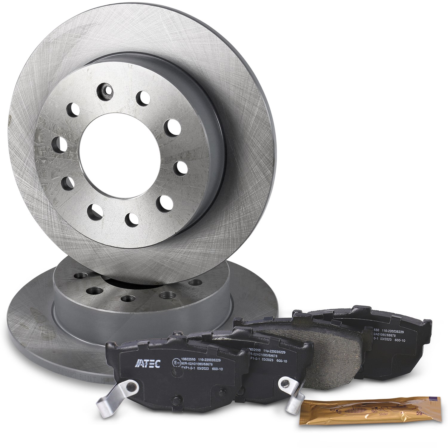 Bestprice Bremsscheiben + Bremsbeläge Hinterachse Voll [Hersteller-Nr. 10605071] für Hyundai