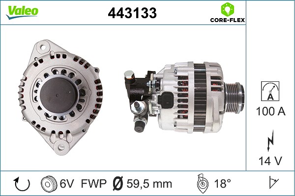 Valeo Generator [Hersteller-Nr. 443133] für Opel, Vauxhall