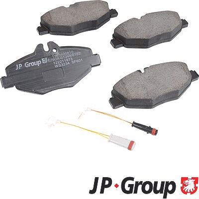 Jp Group Bremsbeläge Vorderachse exkl. Warnkontakt [Hersteller-Nr. 1363600810] für Mercedes-Benz