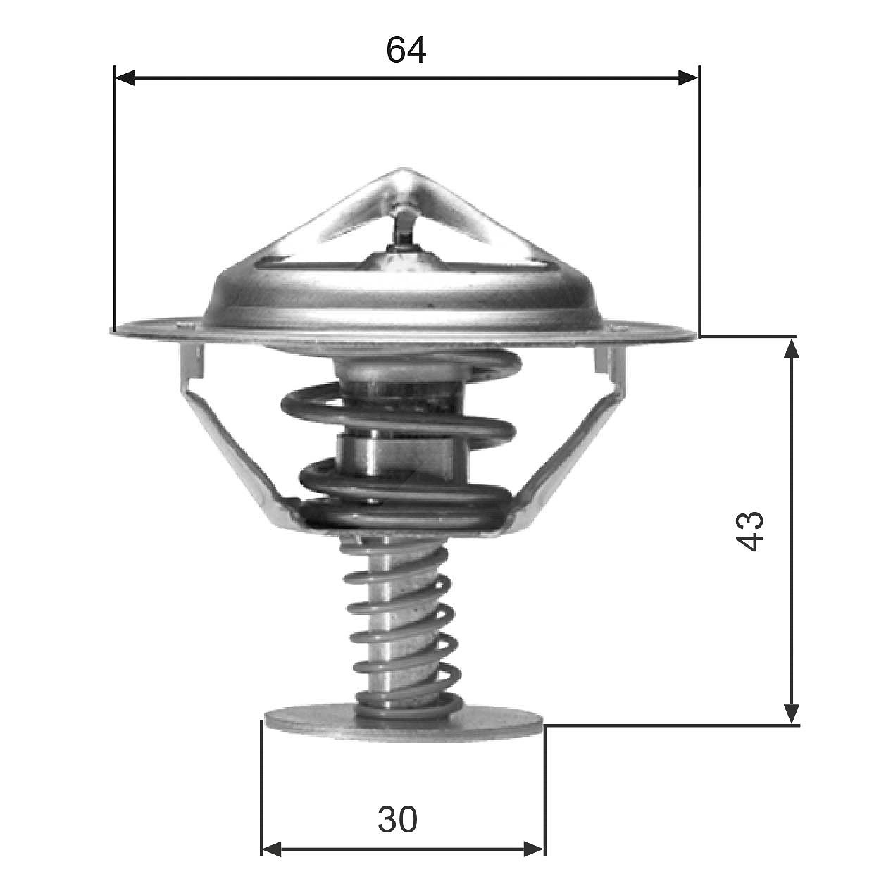 Gates Thermostat, Kühlmittel [Hersteller-Nr. TH05977G1] für Honda, Acura