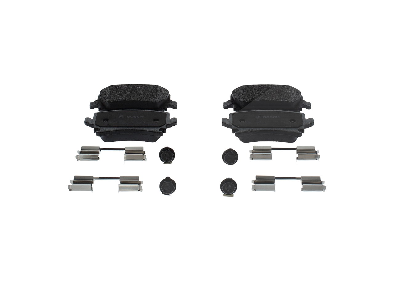 Bosch Bremsbeläge hinten (Satz) [Hersteller-Nr. 0986494649] für VW, Skoda, Audi, Seat