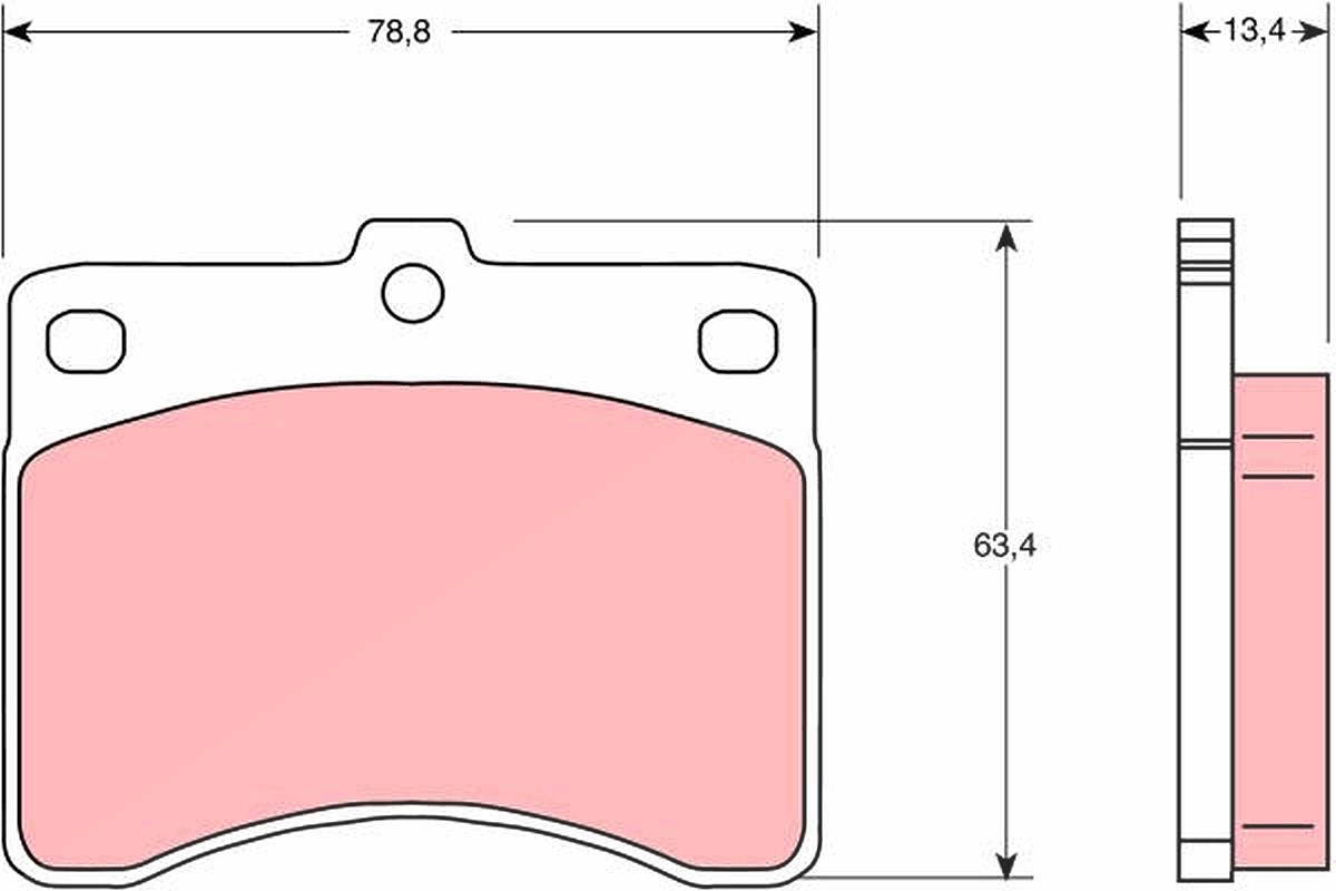 Trw Bremsbelagsatz, Scheibenbremse [Hersteller-Nr. GDB736] für Piaggio, Bedford, Daihatsu, Perodua