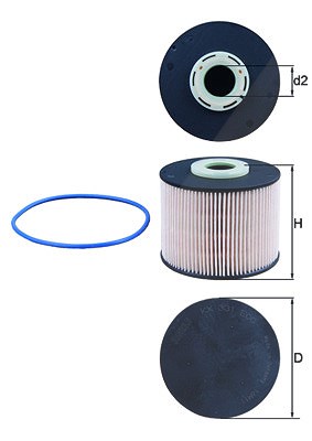 Mahle Kraftstofffilter [Hersteller-Nr. KX331D] für Citroën, Toyota, Ford, Fiat, Ds, Peugeot