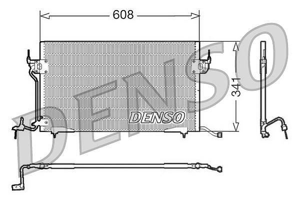 Denso Kondensator, Klimaanlage [Hersteller-Nr. DCN21010] für Citroën, Peugeot