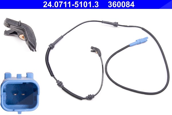 Ate Sensor, Raddrehzahl [Hersteller-Nr. 24.0711-5101.3] für Citroën