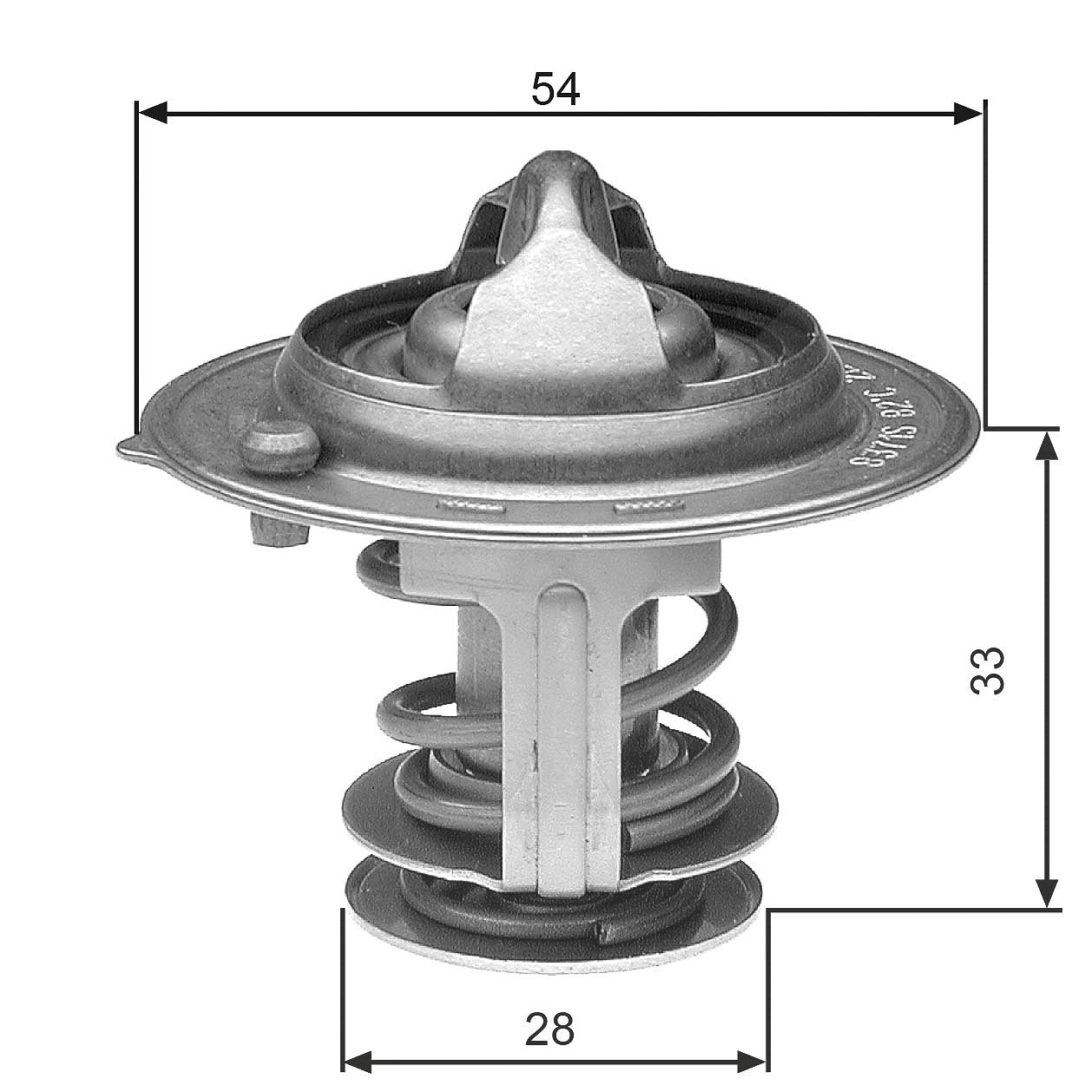 Gates Thermostat, Kühlmittel [Hersteller-Nr. TH29882G1] für Hyundai, Genesis, Kia