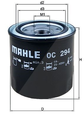 Mahle Ölfilter [Hersteller-Nr. OC294] für Toyota