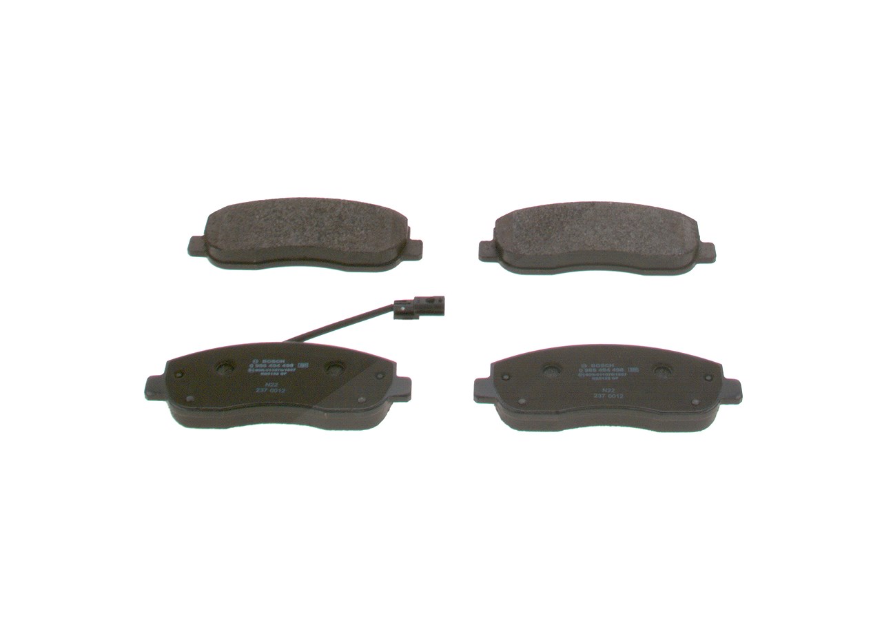 Bosch Bremsbeläge inkl. VWK Vorne (Satz) [Hersteller-Nr. 0986494498] für Nissan, Renault, Opel, Vauxhall