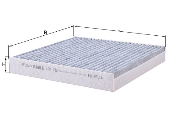 Mahle Filter, Innenraumluft [Hersteller-Nr. LAK136] für Renault