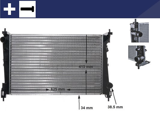 Mahle Kühler, Motorkühlung [Hersteller-Nr. CR1112000S] für Lancia, Abarth, Opel, Alfa Romeo, Chrysler, Fiat, Vauxhall