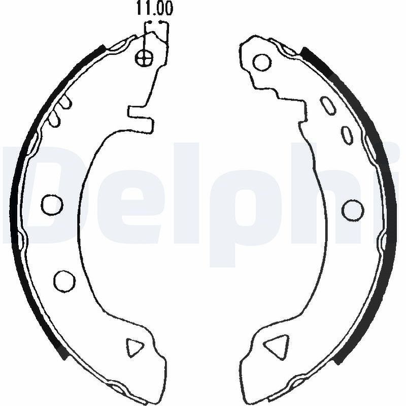 Delphi Bremsbackensatz [Hersteller-Nr. LS1575] für Alfa Romeo, Fiat, Lancia