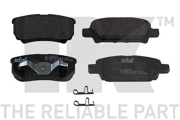 Nk Bremsbelagsatz, Scheibenbremse [Hersteller-Nr. 223027] für Jeep, Peugeot, Opel, Dodge, Chrysler, Citroën, Mitsubishi