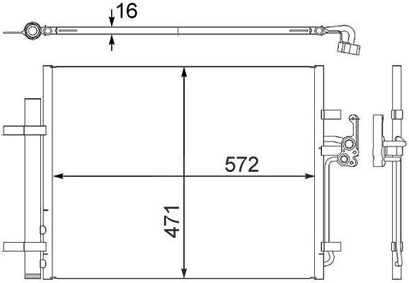 Mahle Kondensator, Klimaanlage [Hersteller-Nr. AC441000S] für Ford, Volvo, Land Rover