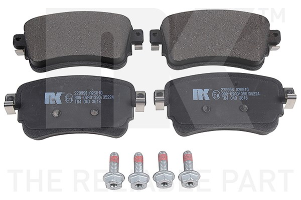 Nk Bremsbelagsatz, Scheibenbremse [Hersteller-Nr. 229998] für Fiat, Vauxhall, Toyota, Opel, Citroën, Peugeot