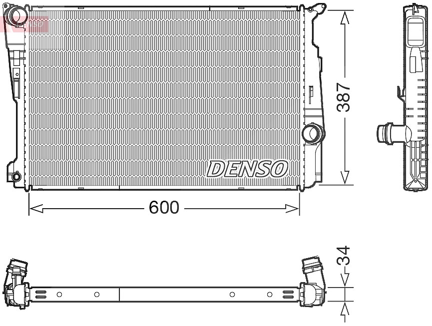 Denso Kühler, Motorkühlung [Hersteller-Nr. DRM05006] für BMW