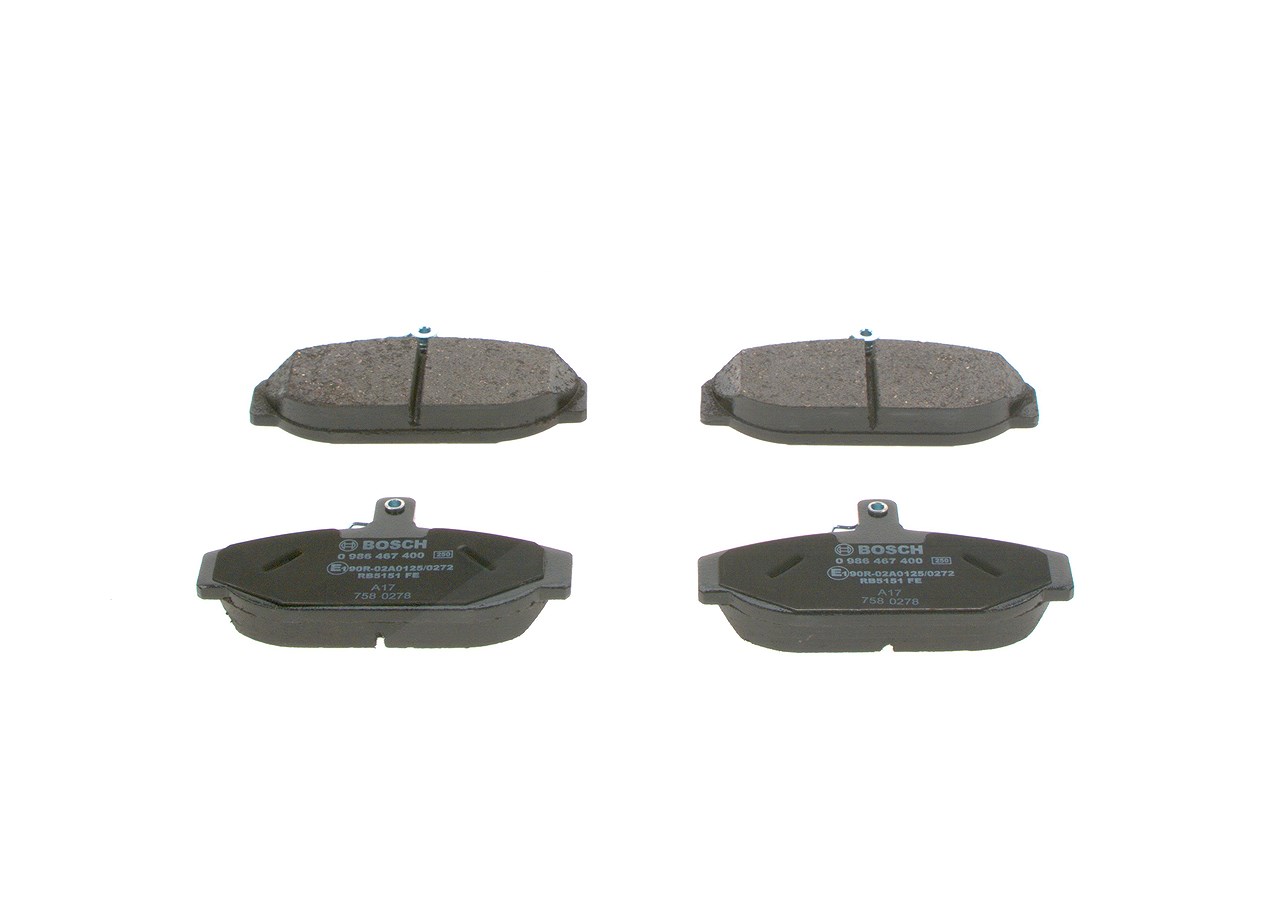 Bosch Bremsbelagsatz, Scheibenbremse [Hersteller-Nr. 0986467400] für Volvo