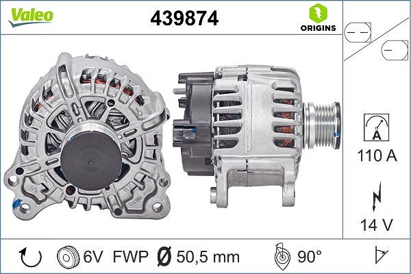 Valeo Generator [Hersteller-Nr. 439874] für Seat, Skoda, VW, Audi