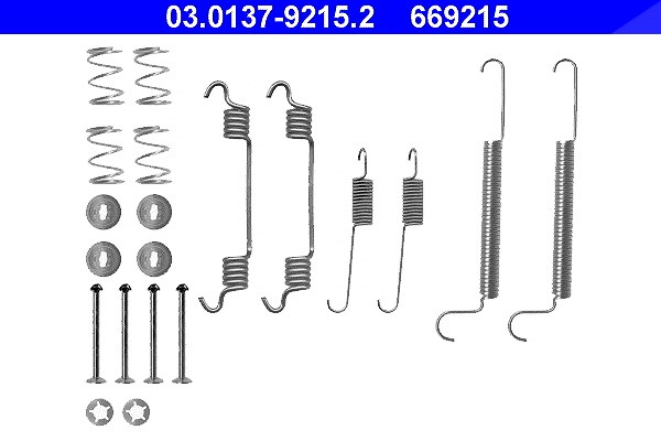 Ate Zubehörsatz, Bremsbacken [Hersteller-Nr. 03.0137-9215.2] für Opel, Vauxhall