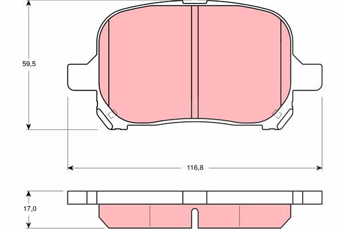 Trw Bremsbelagsatz, Scheibenbremse [Hersteller-Nr. GDB3152] für Lexus, Toyota