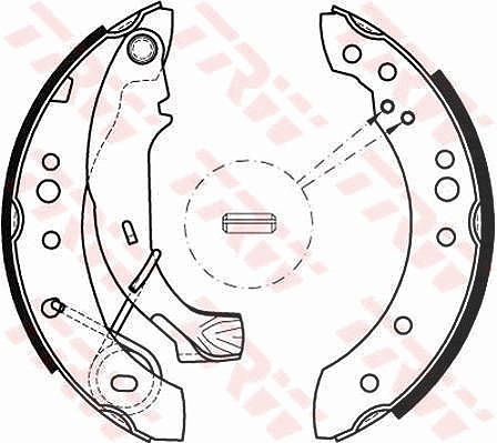 Trw Bremsbackensatz [Hersteller-Nr. GS8467] für Citroën, Renault, Dacia, Peugeot