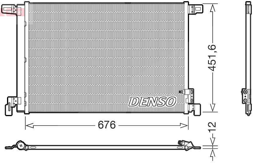 Denso Kondensator, Klimaanlage [Hersteller-Nr. DCN02008] für VW, Audi