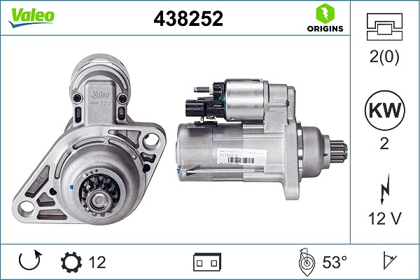 Valeo Starter [Hersteller-Nr. 438252] für Seat, Audi, Skoda, VW