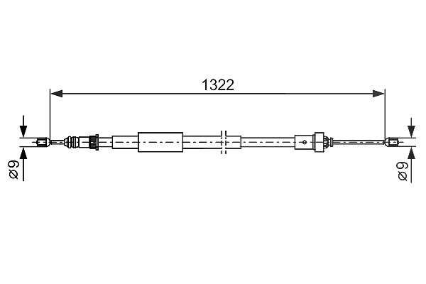 Bosch Seilzug, Feststellbremse [Hersteller-Nr. 1987482385] für Renault