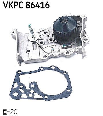 Skf Wasserpumpe [Hersteller-Nr. VKPC86416] für Renault, Nissan, Lada, Dacia
