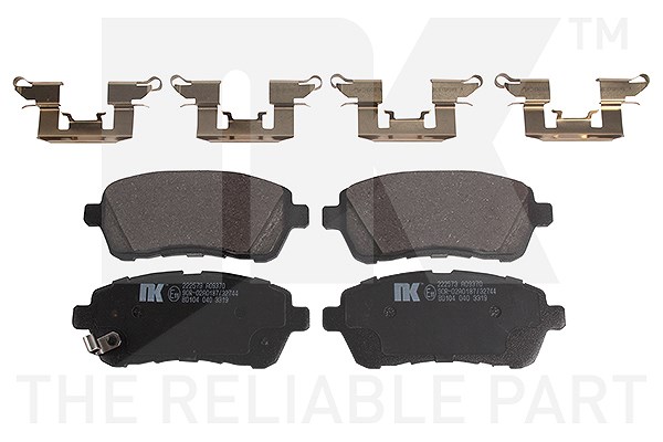 Nk Bremsbelagsatz Vorderachse [Hersteller-Nr. 222573] für Subaru, Mazda, Ford, Daihatsu