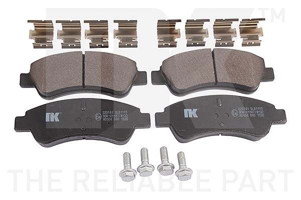 Nk Satz Bremsbeläge Vorderachse [Hersteller-Nr. 223741] für Citroën, Vauxhall, Peugeot, Ds, Opel
