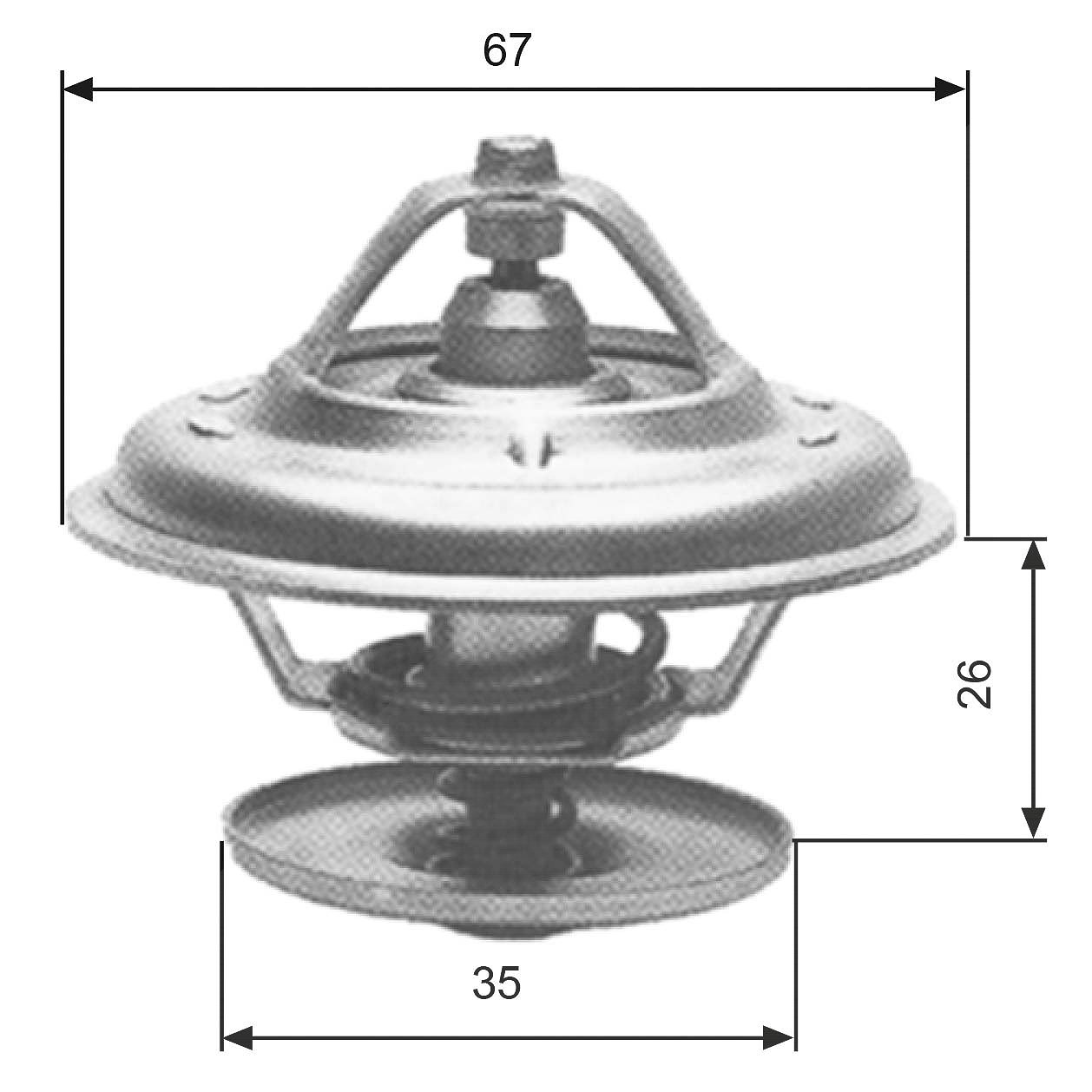 Gates Thermostat, Kühlmittel [Hersteller-Nr. TH11680G1] für BMW, Puch, Mercedes-Benz, Jeep, Audi, Opel, Porsche, Vauxhall