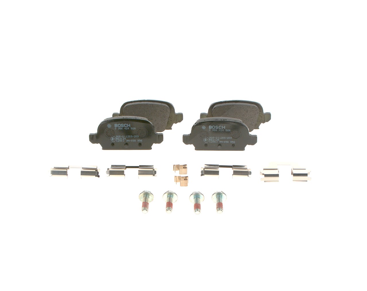 Bosch Bremsbelagsatz, Scheibenbremse [Hersteller-Nr. 0986424528] für Vauxhall, Opel