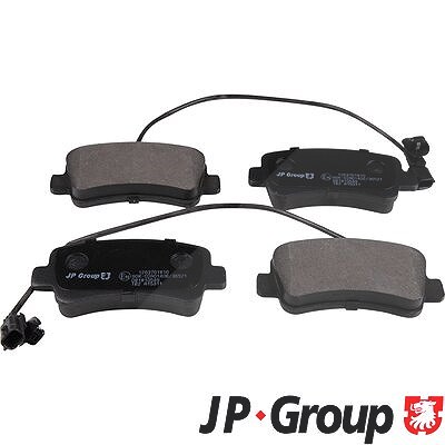 Jp Group Bremsbeläge inkl. VWK Hinten (Satz) [Hersteller-Nr. 1263701810] für Vauxhall, Nissan, Renault, Opel