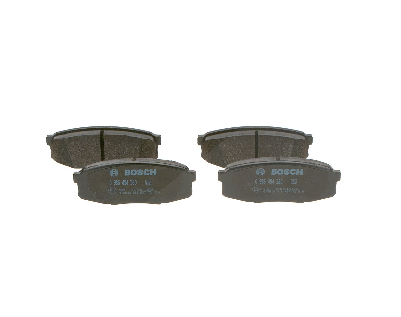 Bosch Bremsbelagsatz, Scheibenbremse [Hersteller-Nr. 0986494380] für Lexus, Toyota