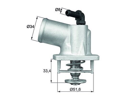 Mahle Thermostat mit Dichtung 92 °C [Hersteller-Nr. TI5492D] für Opel, Vauxhall, Chevrolet