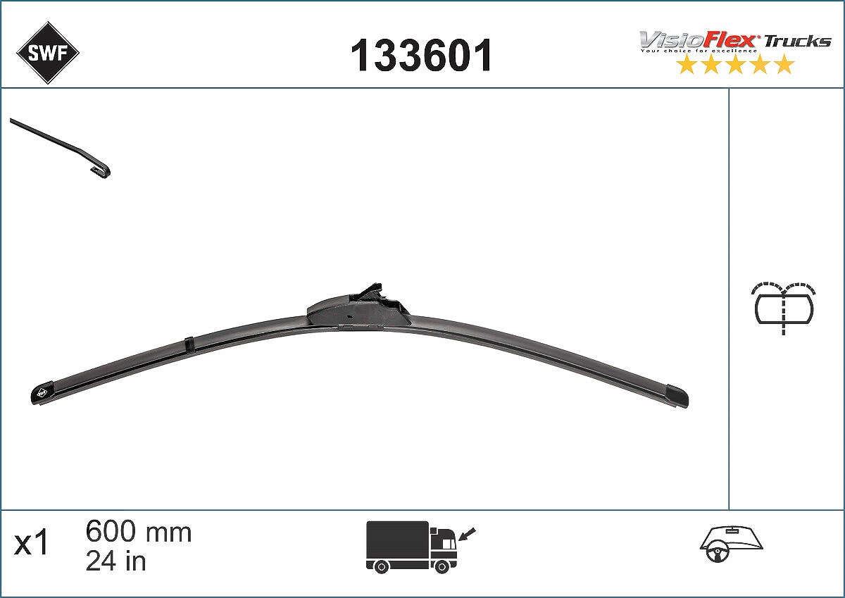 Swf Wischblatt [Hersteller-Nr. 133601] für Opel, Iveco, Nissan, Renault