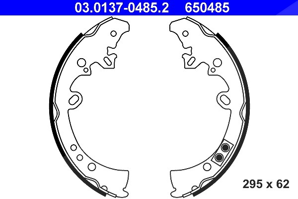 Ate Bremsbackensatz [Hersteller-Nr. 03.0137-0485.2] für Toyota