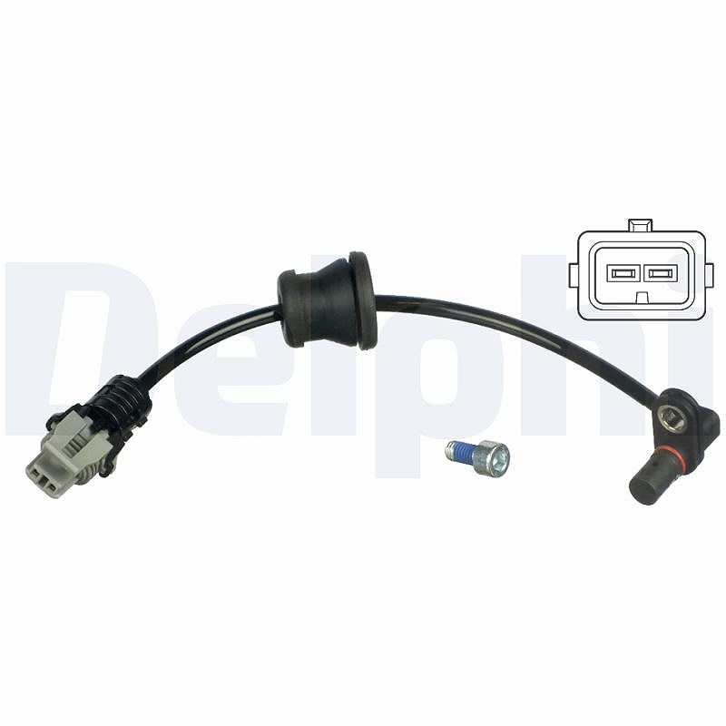 Delphi ABS Sensor Hinterachse [Hersteller-Nr. SS20318] für Opel, Chevrolet, Vauxhall