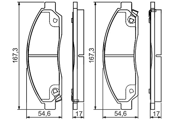 Bosch Bremsbelagsatz, Scheibenbremse [Hersteller-Nr. 0986495159] für Isuzu, Chevrolet