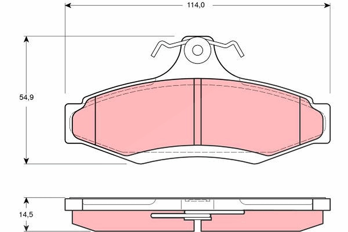 Trw Bremsbeläge hinten (Satz) [Hersteller-Nr. GDB3172] für Mitsubishi, Chevrolet, Ssangyong, Daewoo